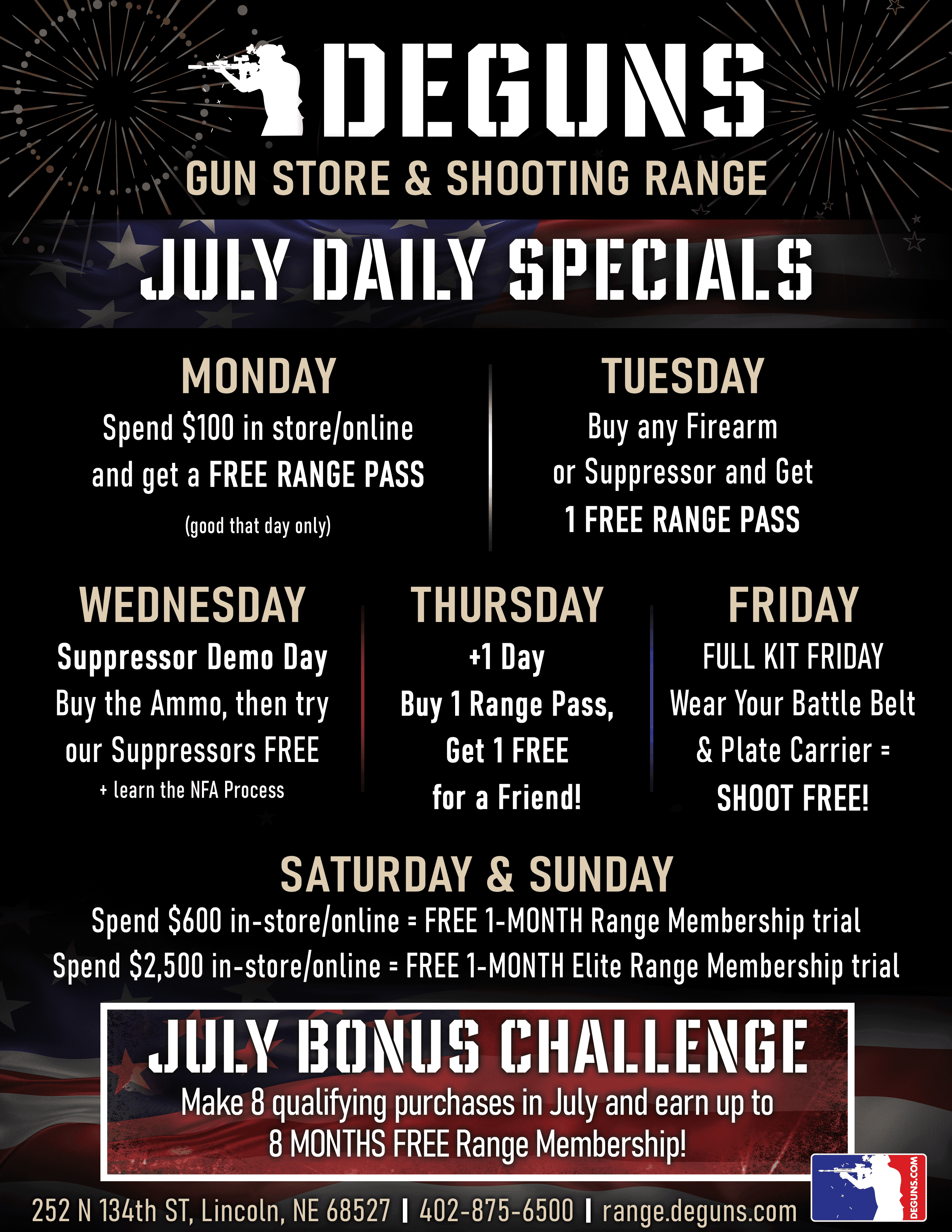 HOT Daily Specials & Events July 2026 HOT Daily Specials & Events July 2026